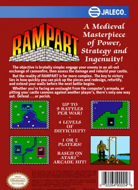 Rampart (USA) (Jaleco) box cover back